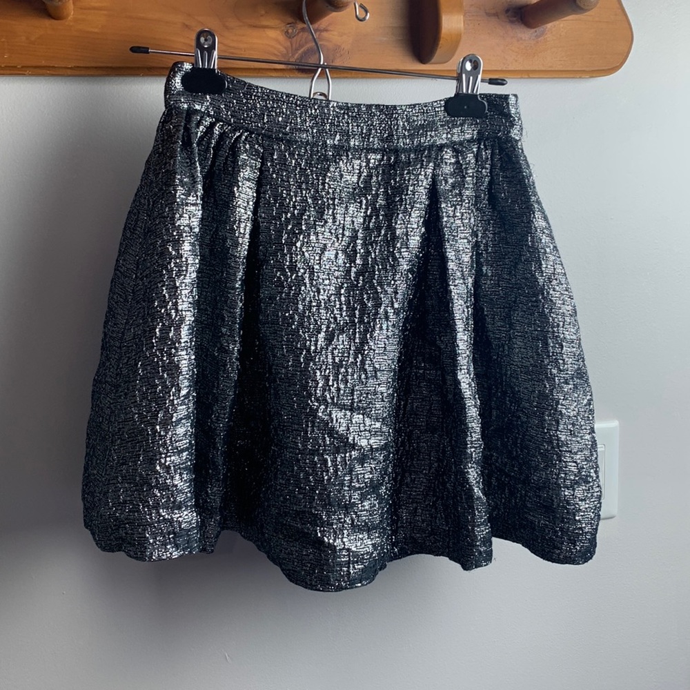 Kate spade silver textured skirt